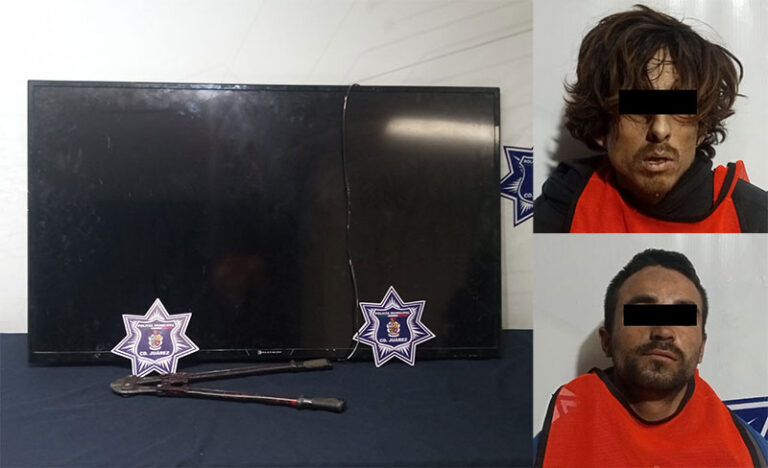 Arrestan a dos sujetos por el delito de robo en la colonia Ampliación Aeropuerto 