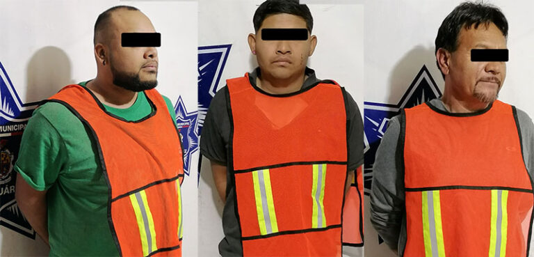 Detienen a tres personas por el delito de violencia familiar