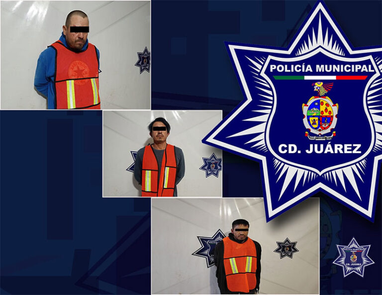 Arrestan a tres personas por el delito de violencia familiar
