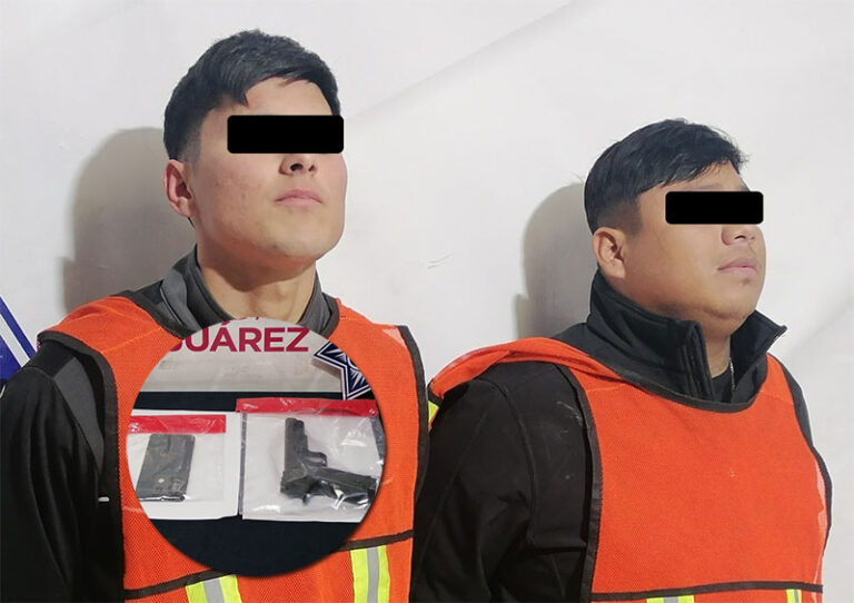 Arrestan a dos sujetos por el delito de robo a transeúnte con violencia