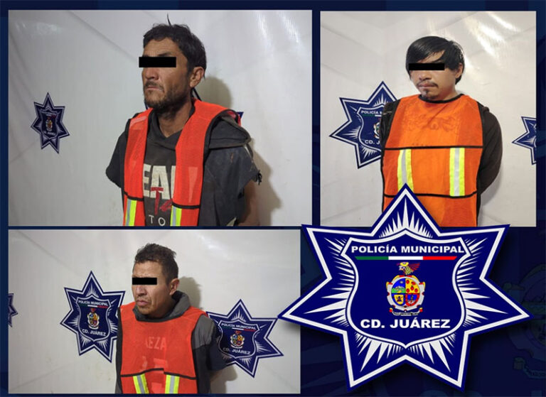 Elementos Municipales detuvieron a tres personas con orden de aprehensión