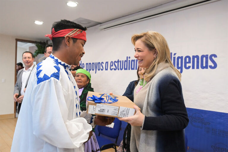 Maru Campos apoya a estudiantes de pueblos originarios