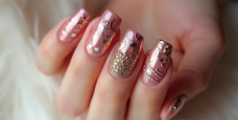 Llegaron las uñas navideñas