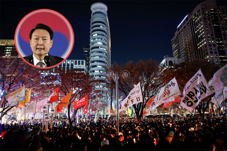 Exigen la renuncia del presidente Yoon Suk-yeol