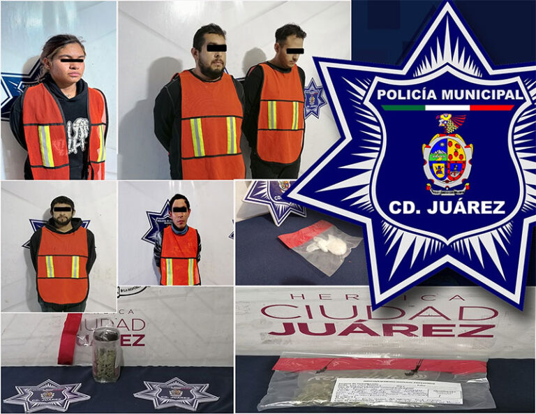 Detienen a cinco personas por delitos contra la salud