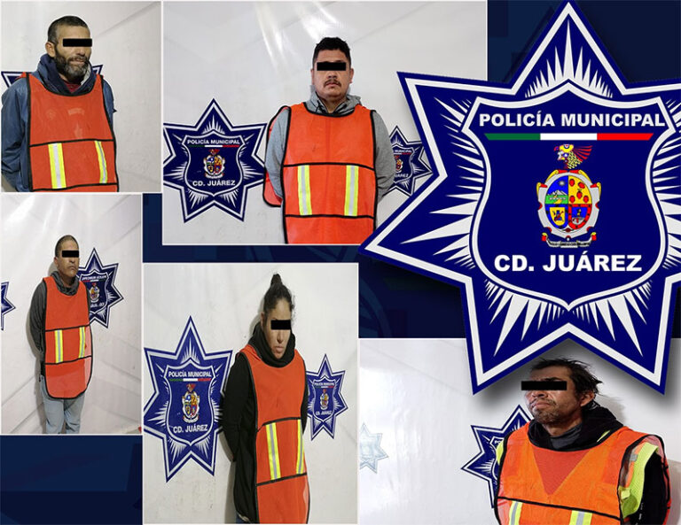 Elementos Municipales detuvieron a cinco personas con orden de aprehensión