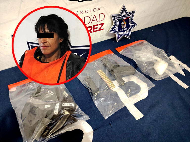 Policías Municipales detienen a mujer en posesión de un arma de fuego