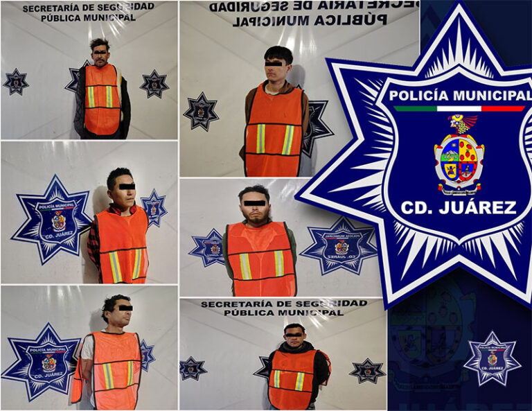 Elementos Municipales detuvieron a seis personas con orden de aprehensión