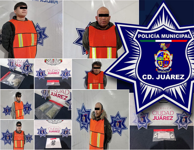 Arrestan a seis personas por delitos contra la salud