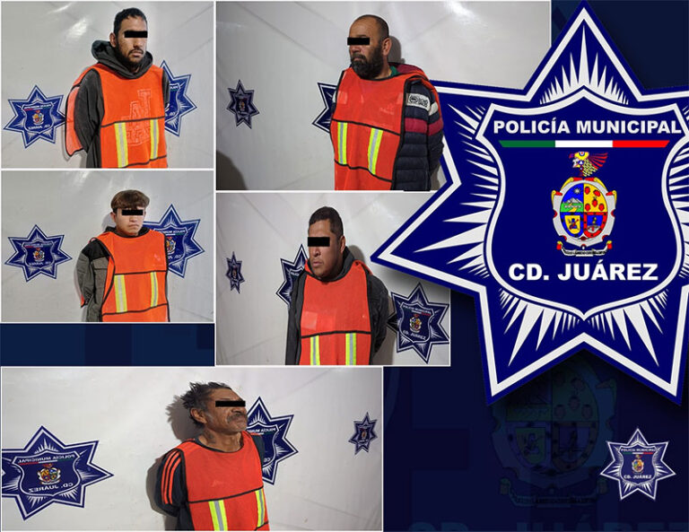 Detienen a cinco personas por el delito de violencia familiar