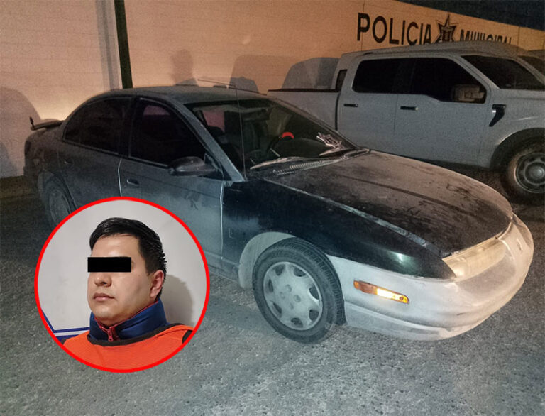 Arrestan a sujeto en posesión de vehículo con placas sobrepuestas