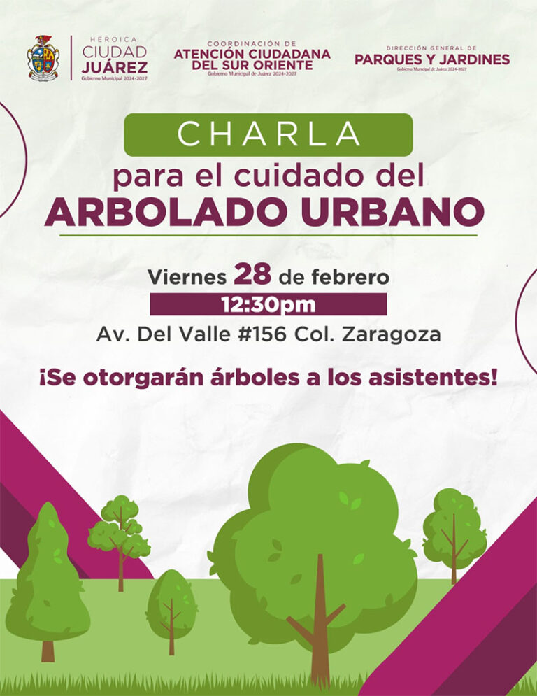 Invitan a charla para el cuidado del arbolado urbano