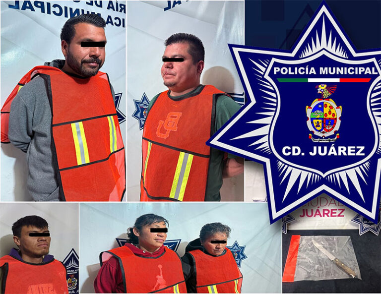 Detienen a seis personas por el delito de violencia familiar