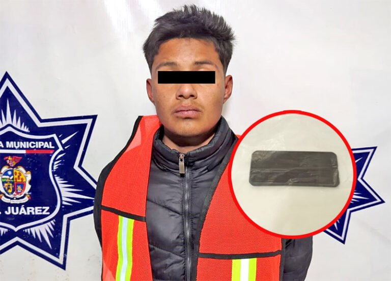 Arrestan a sujeto por robo a transeúnte con violencia