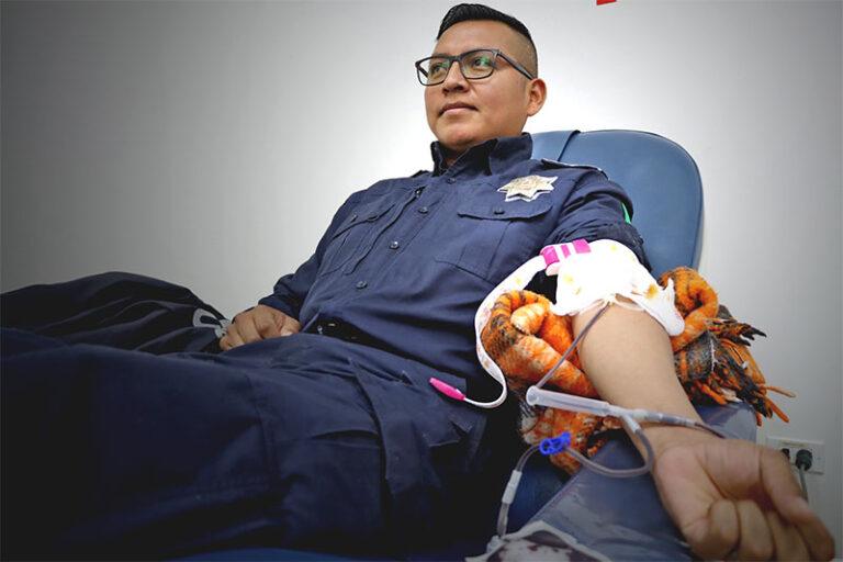Participan Agentes de la SSPM en donación de sangre
