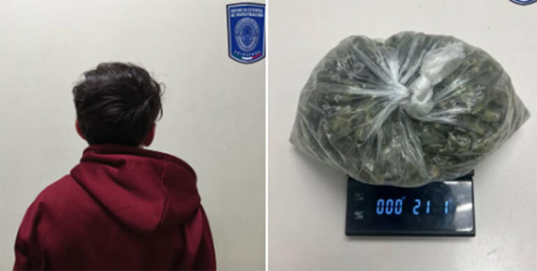 Inicia AEI proceso penal contra menor de edad por posesión de droga