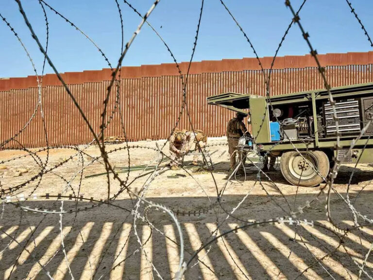 Ponen en marcha construcción de muro con México