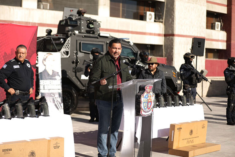 Secretaría de Seguridad Pública Municipal recibe armamento para reforzar su labor