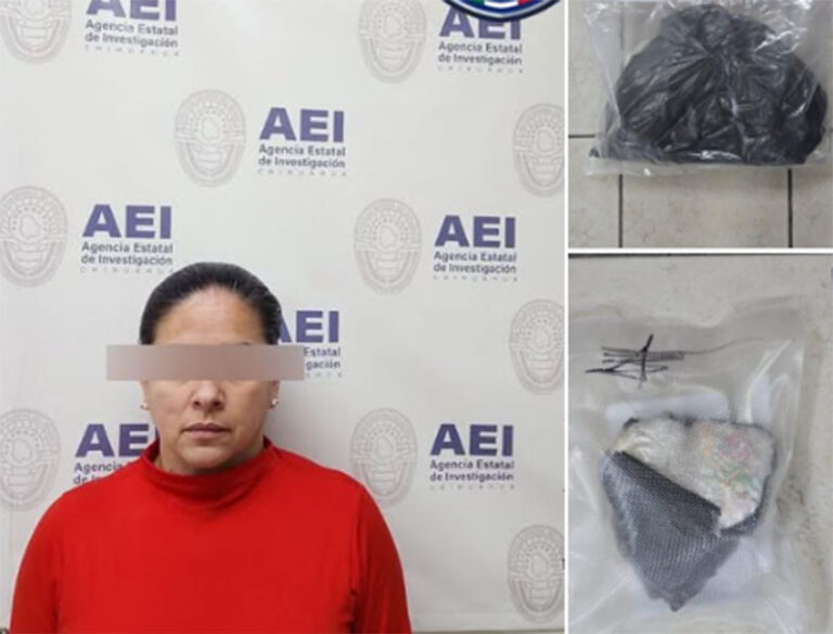 Detienen a mujer con 1200 pastillas de fentanilo y mariguana en la colonia Monte Carlo de Chihuahua