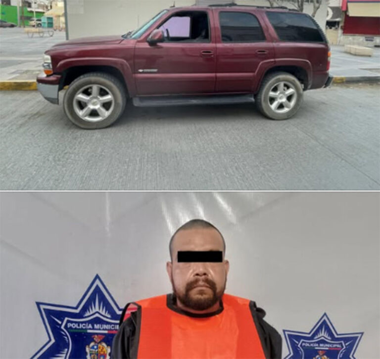 Policías Municipales arrestan a dos sujetos en posesión de vehículo con reporte de robo