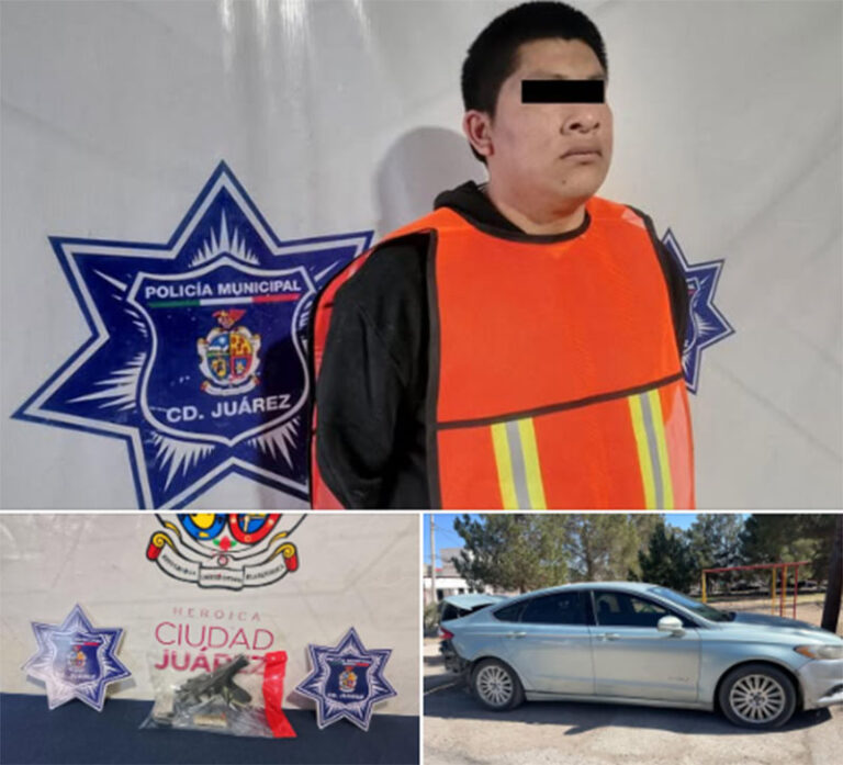 Detiene Policía Municipal a sujeto en posesión de un arma de fuego calibre 9 milímetros