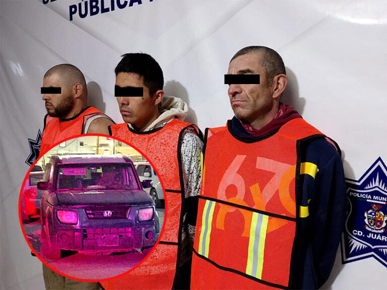 Detienen a tres personas por el delito de posesión de vehículo con reporte de robo