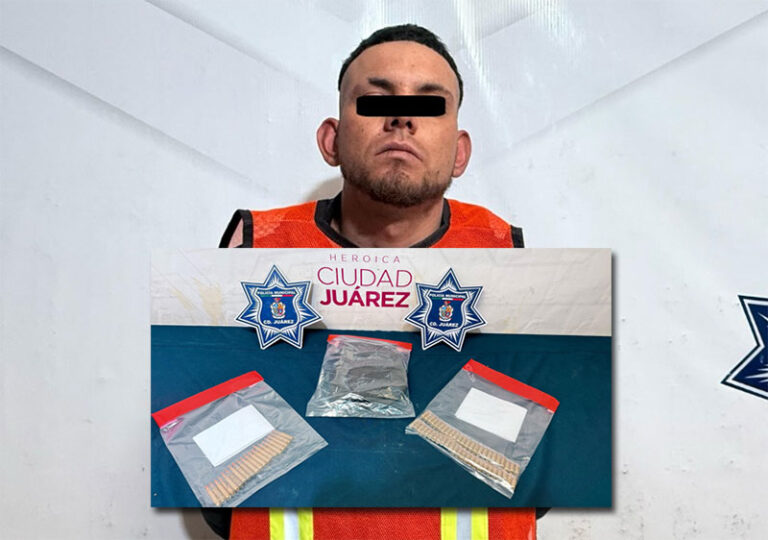 Sorprenden a sujeto en posesión de varios cartuchos útiles de distintos calibres