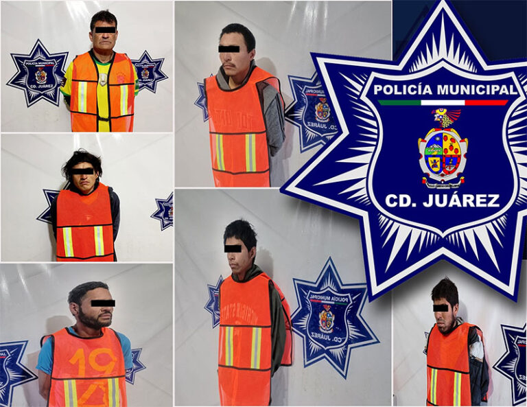 Elementos Municipales detuvieron a seis personas con orden de aprehensión