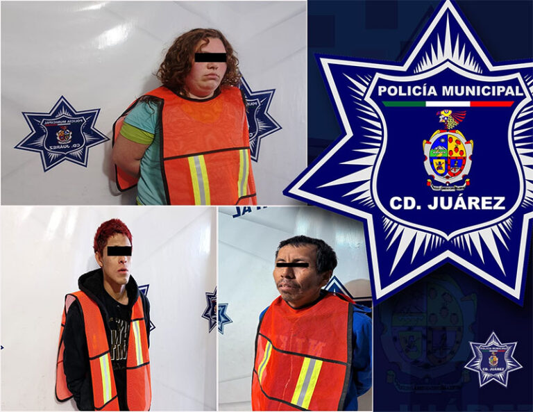 Detienen a tres personas por el delito de violencia familiar