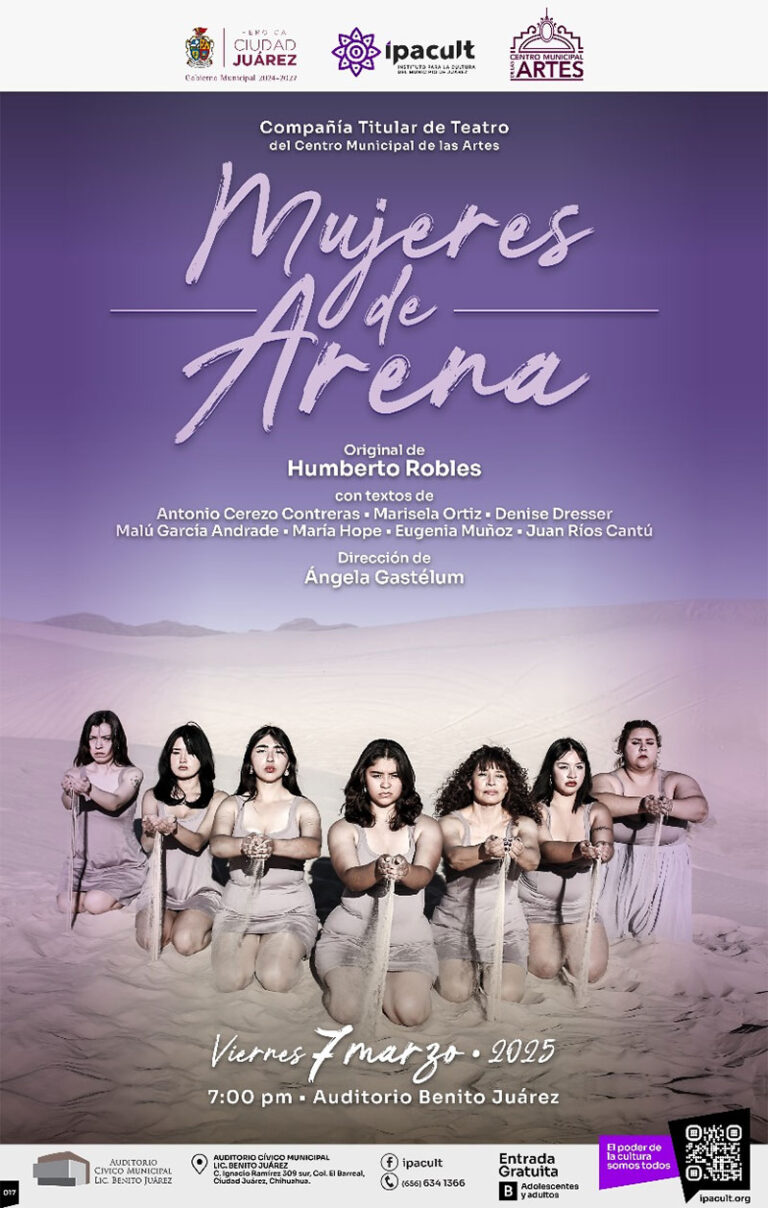 IPACULT invita a la función “Mujeres de Arena” hoy en el Auditorio Cívico Municipal Benito Juárez