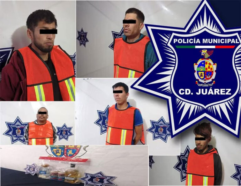 Elementos Municipales detuvieron a cinco personas con orden de aprehensión