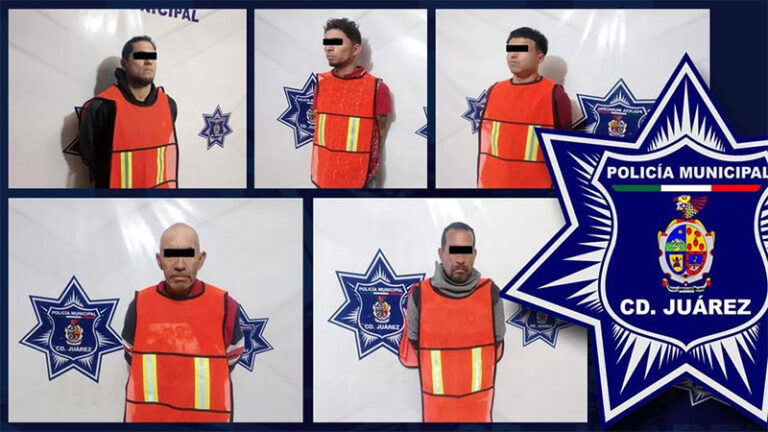 Elementos Municipales detuvieron a cinco personas con orden de aprehensión