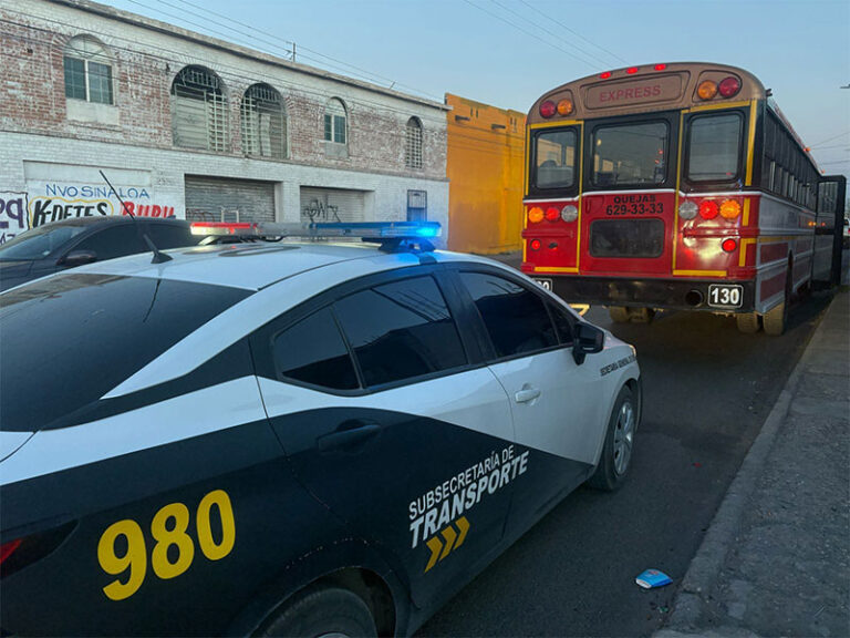Dirección de Transporte realiza operativo de inspección de unidades de transporte público de pasajeros