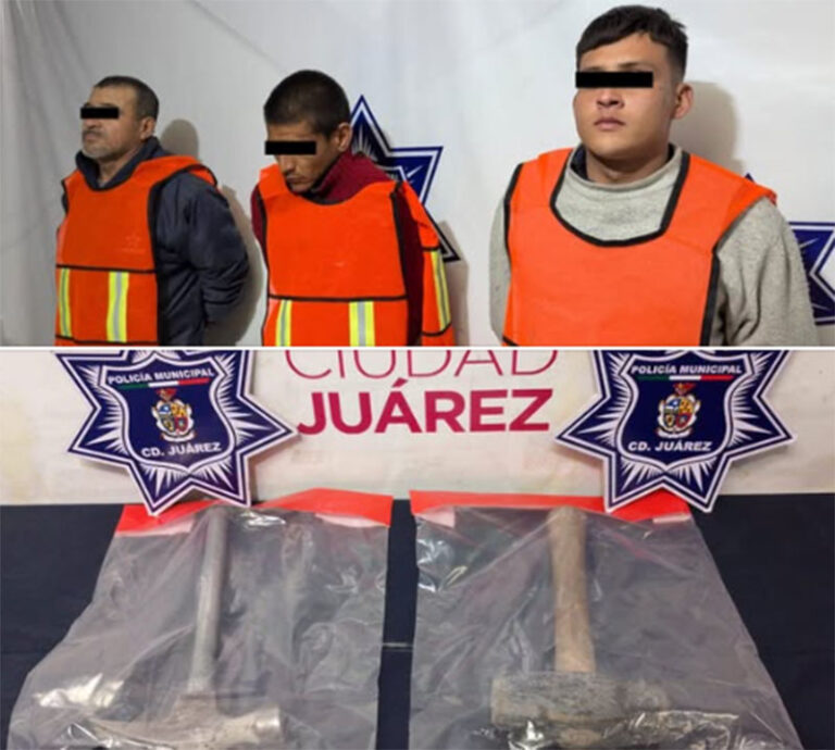 Policías Municipales sorprendieron a tres personas realizando un “boquete” en una empresa recicladora