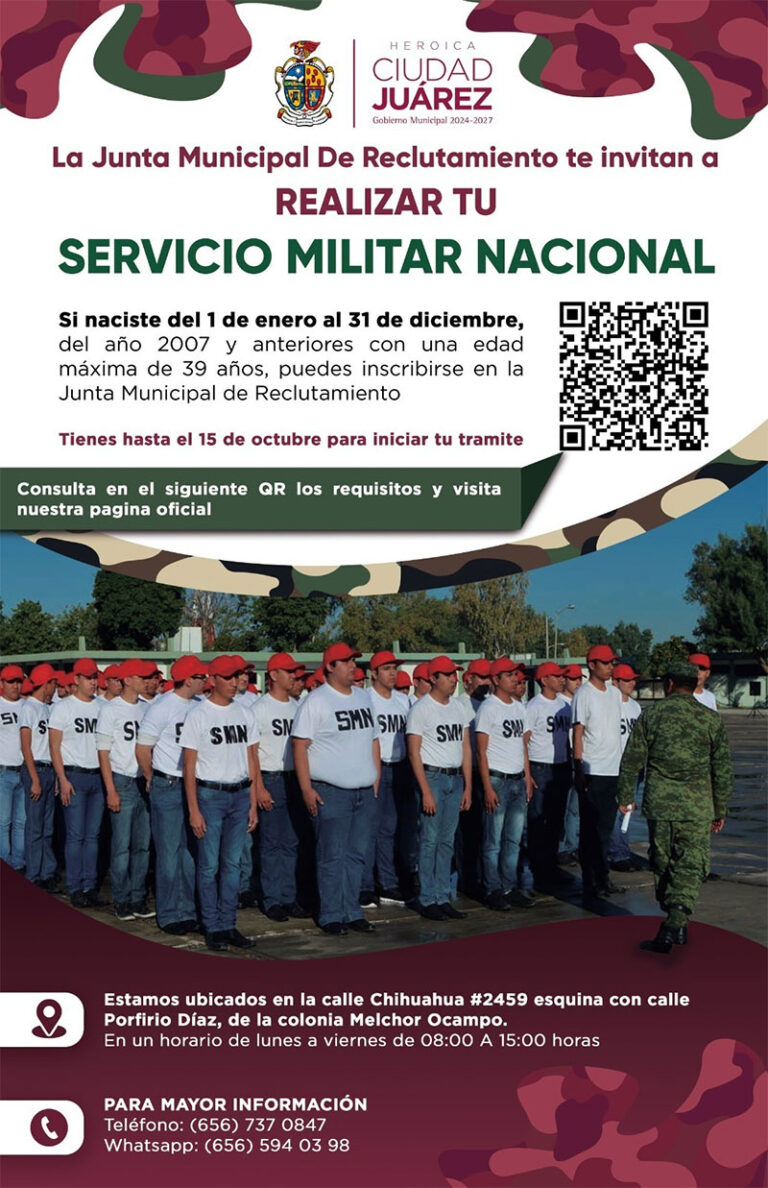Invitan a jóvenes a inscribirse al Servicio Militar Nacional