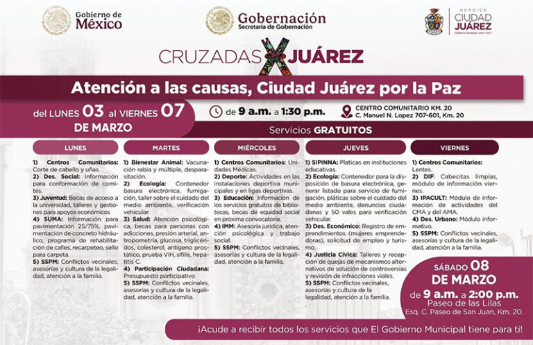 Atienden hoy dependencias municipales en el Centro Comunitario del Kilómetro 20