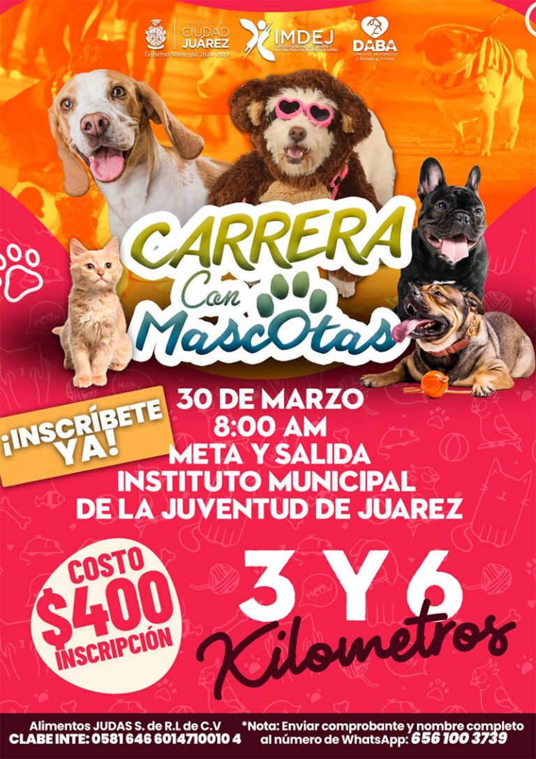 Invita DABA a la Segunda Carrera con Mascotas