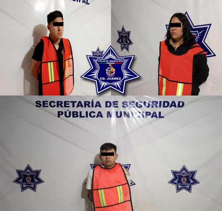 Detienen a tres personas acusadas por el delito de violencia familiar