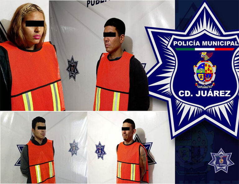 Elementos Municipales detuvieron a cuatro personas con orden de aprehensión