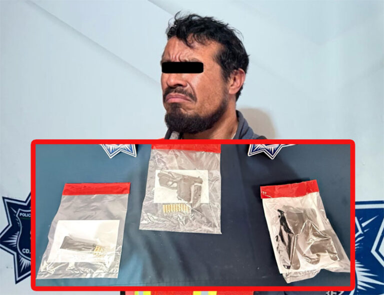 Policías Municipales sorprenden a un conductor armado en el kilómetro 20