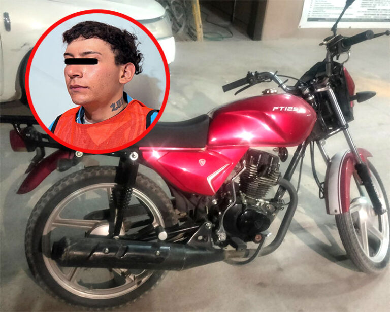 Detienen a un sujeto acusado de robar una motocicleta con lujo de violencia
