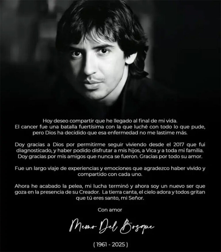Fallece Memo del Bosque