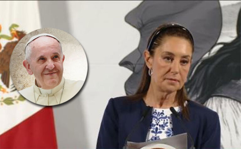 Nuestro pesar por el fallecimiento del Papa Francisco: Sheinbaum
