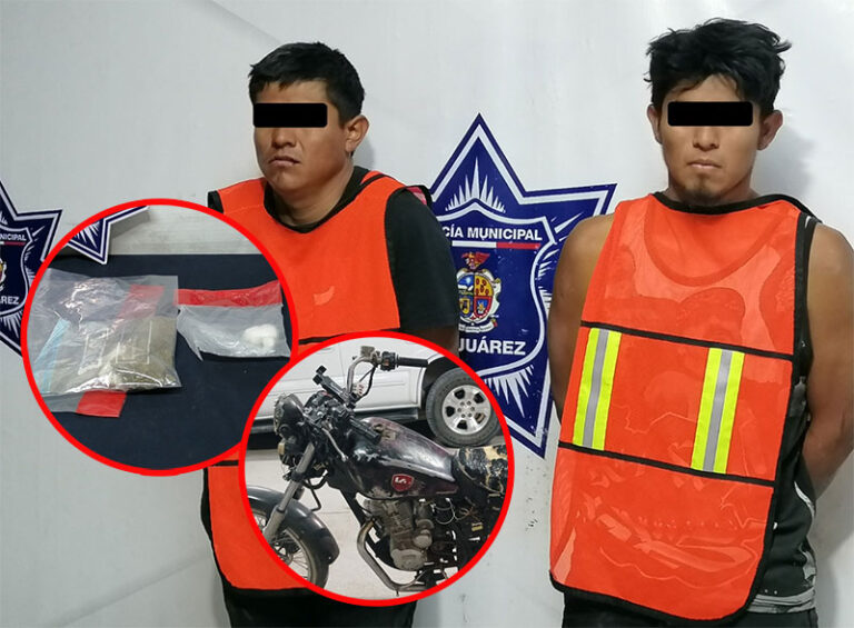 Policía Municipal detiene a dos hombres por posesión de droga; serán investigados por secuestro