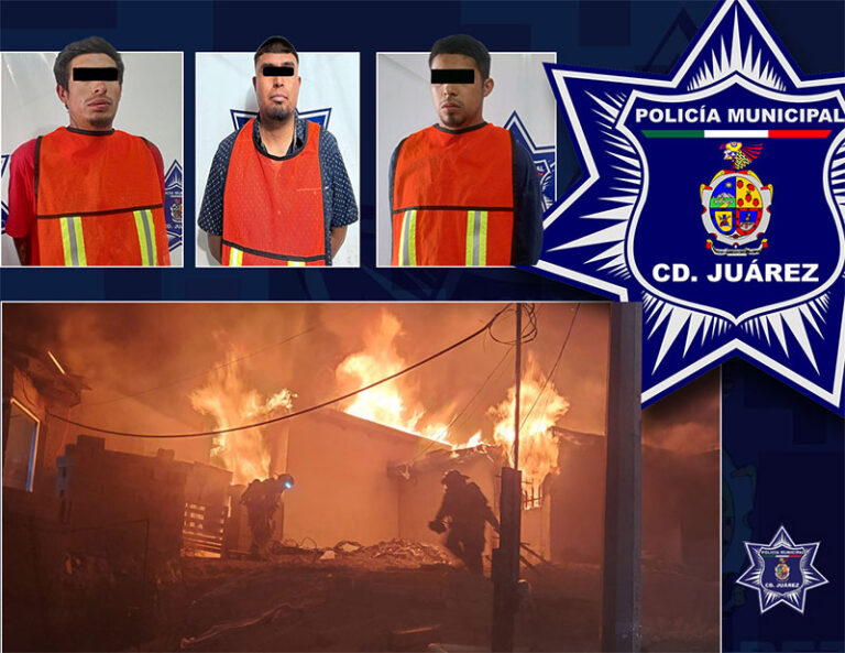 Detiene la SSPM a tres individuos por incendio provocado en viviendas