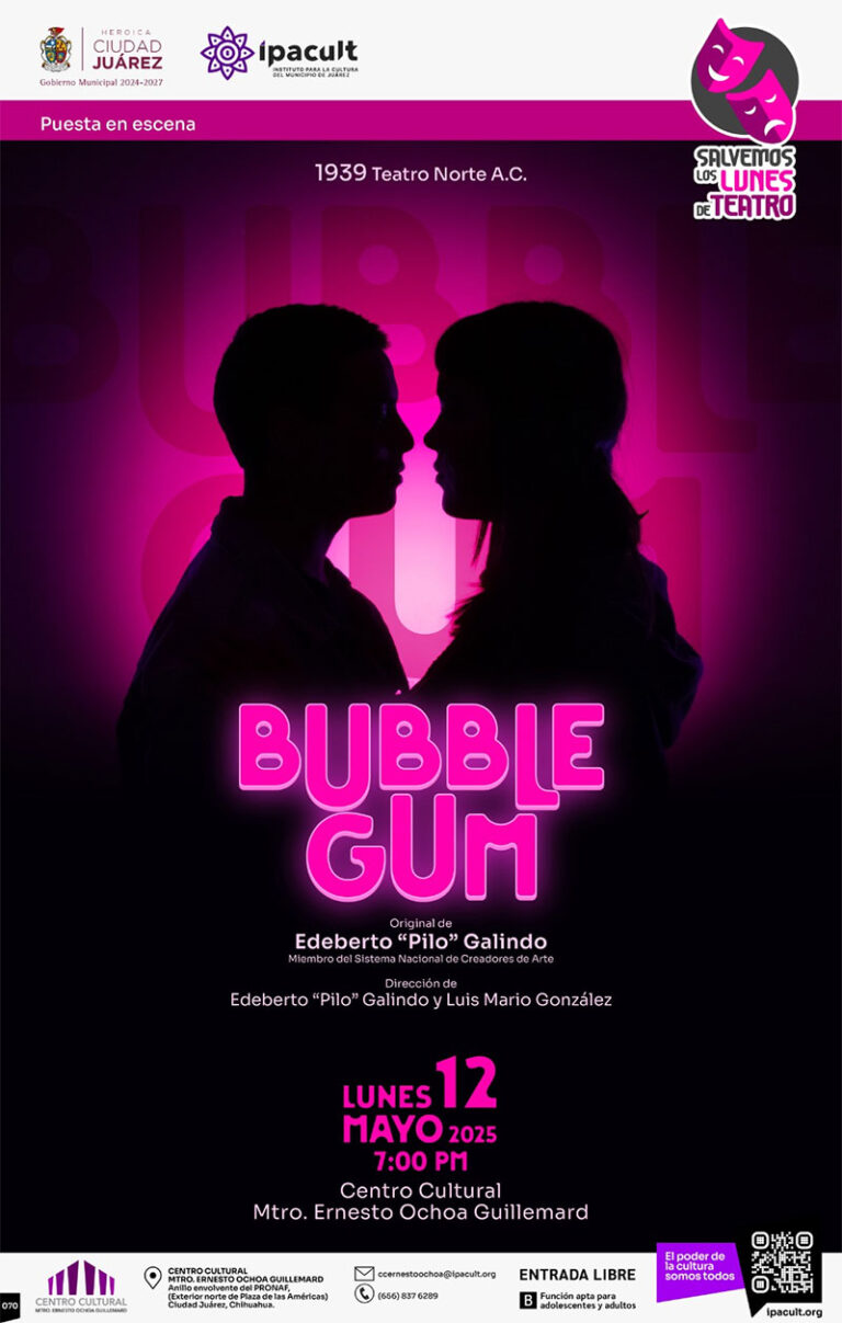 IPACULT presenta la obra “Bubble Gump” dentro del programa “Salvemos los lunes de teatro”