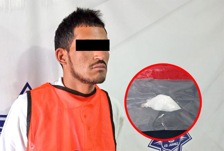 Arrestan a sujeto en posesión de cristal; será investigado por los delitos de homicidio y privación de la libertad