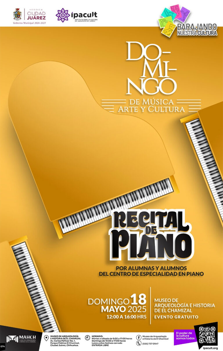 IPACULT invita al recital “Do-Mi-ngo de Música, Arte y Cultura” este domingo en el MAHCH