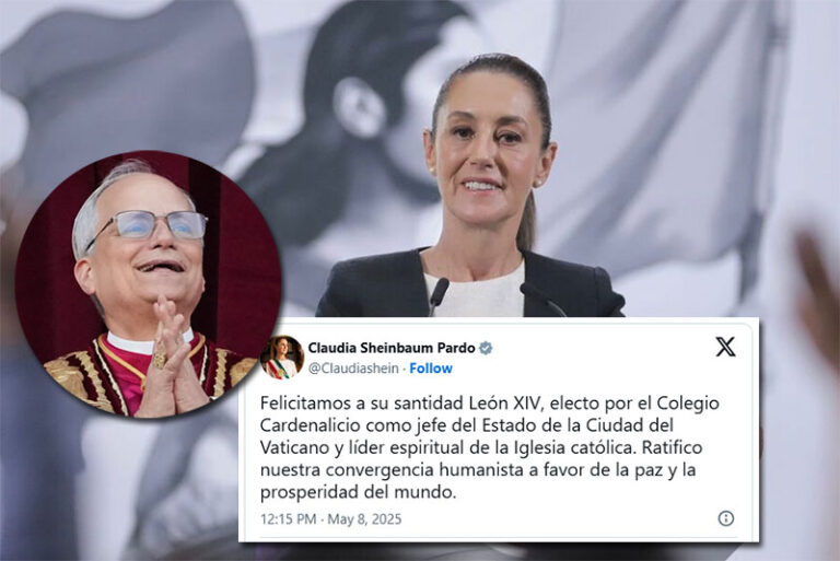 Sheinbaum felicita a su santidad León XIV