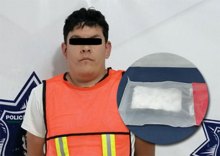 Policías Municipales detienen a sujeto en posesión de cocaína